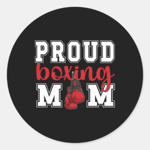 Boksen Moeder Trots Boksen Mama Boksen Moeder  Ronde Sticker