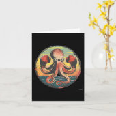 Boksen Octopus Lover Ocean Zee Creature Boxer Kick Kaart (Gele Bloem)