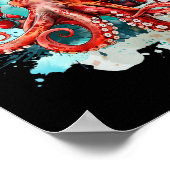 Boksen Octopus Lover Ocean Zee Creature Boxer Kick Poster (Hoek)