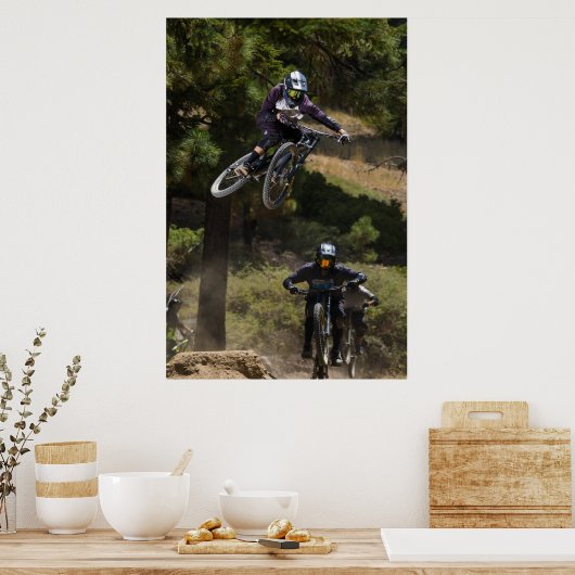 boksen op bergafwaarts poster (Keuken)