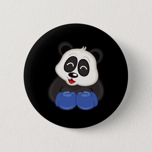 Boksen - Panda Beer Ronde Button 5,7 Cm (Voorkant)