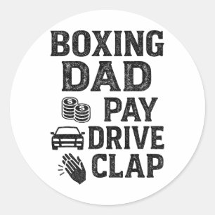 Boksen Papa Betaal Rituitslag Funny Dad Taken Vade Ronde Sticker