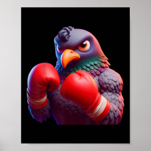 Boksen Pigeon Boxer Kickboxer MMA Fighter Combat S Poster