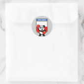 Boksen Polen Panda Ronde Sticker (Tas)