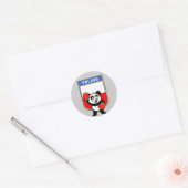 Boksen Polen Panda Ronde Sticker (Envelop)