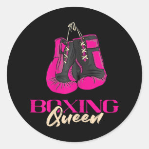 Boksen Queen Kickbokser Kickbokshandschoenen Bo Ronde Sticker