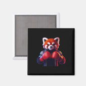Boksen Red Panda Boxer Kickboxer MMA Fighter Comba Magneet (Voorkant / Achterkant)