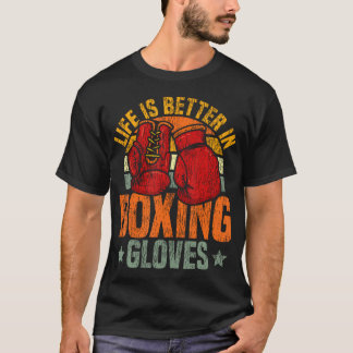 Boksen Retro Vintage Leven Is Beter In Boksen T-shirt