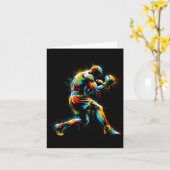 Boksen Ring Kleurrijke Sport Kickboxer Training Kaart (Gele Bloem)