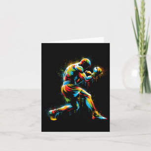 Boksen Ring Kleurrijke Sport Kickboxer Training Kaart