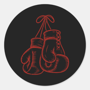 Boksen Ring Martial Art Sport Kickboxer Trail Ronde Sticker