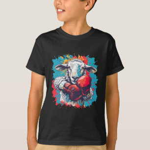 Boksen Schaap Lam Bokshandschoenen Kickboksen Funn T-shirt