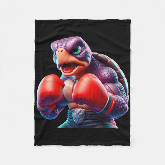 Boksen schildpad bokser kickbokser mma vechter fleece deken (Voorkant)