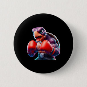Boksen schildpad bokser kickbokser mma vechter ronde button 5,7 cm