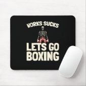Boksen Sparring - Handschoenen Fighter Boxer Muismat (Met muis)