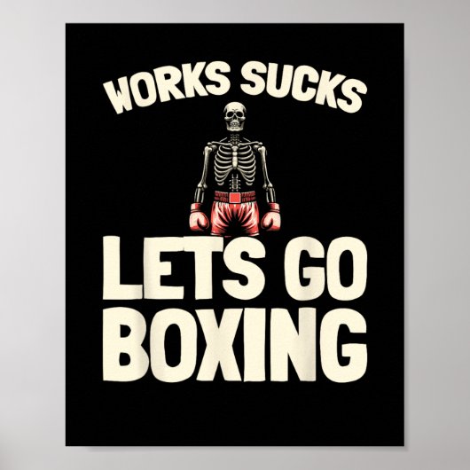 Boksen Sparring - Handschoenen Fighter Boxer Poster (Voorkant)