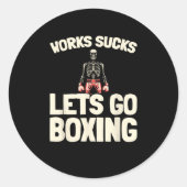 Boksen Sparring - Handschoenen Fighter Boxer Ronde Sticker (Voorkant)