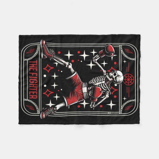 Boksen Sparring - Handschoenen Fighter Boxer Skele Fleece Deken (Voorkant (Horizontaal))