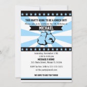 Boksen Sport Boy Verjaardag Uitnodiging Blauw (Voorkant)