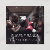 Boksen Sport Fitness Personal Trainer Coach Vierkante Visitekaartje (Voorkant)