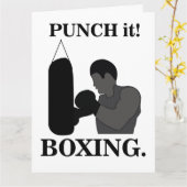 Boksen Sport Punch It Boksen Kaart (Gele Bloem)