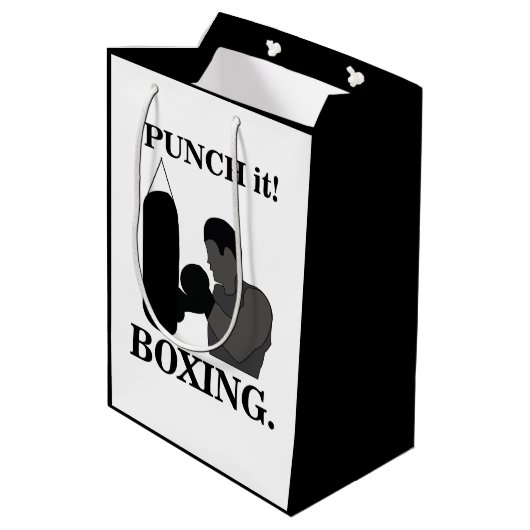 Boksen Sport Punch It Boksen Medium Cadeauzakje (Achterkant Gekanteld)
