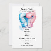 Boksen thema gender onthullen uitnodiging (Voorkant)