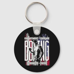 Boksen Toewijding Moed Kracht Focus  Sleutelhanger