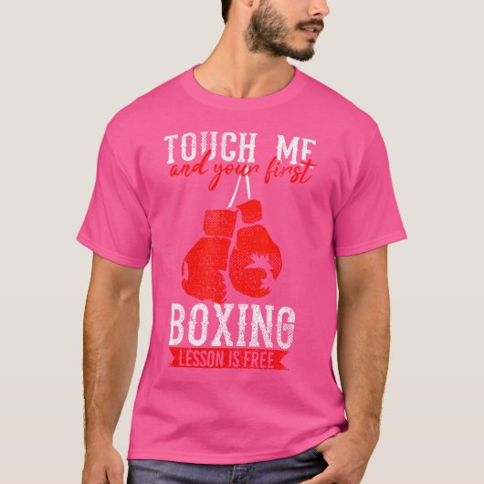 Boksen Training Handschoenen Gratis les Grappig vo T-shirt (Voorkant)