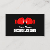 Boksen training lessen visitekaartje template (Voorkant)
