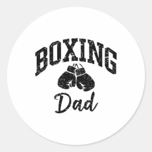 Boksen vader atleet liefhebber Sportief Cool Ronde Sticker