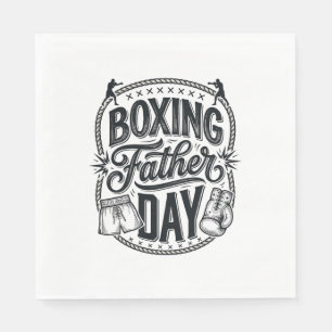 Boksen Vader Dag Vintage Gravure Shirt Ontwerp_1 Servet