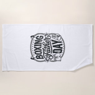 Boksen Vader Dag Vintage Gravure Shirt Ontwerp_1 Strandlaken