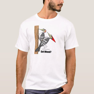 boksen van houtspookplaten, houtspeurhaken t-shirt