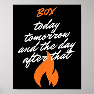 Boksen vandaag, morgendag na trainingsmotivatie poster