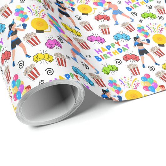 Boksen Verjaardag Wrapping Paper Cadeaupapier (Rol Hoek)