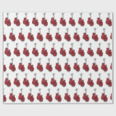 Boksen verjaardagsfeestje rode handschoenen cadeaupapier (Vlak)