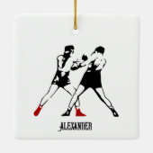 Boksen Vibes Keramisch Ornament (Achterkant)