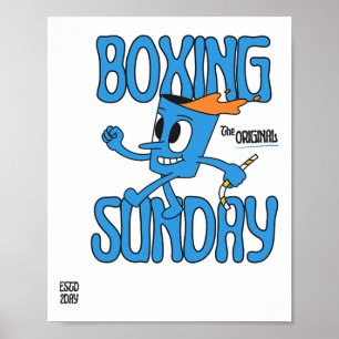Boksen Zondag Knockout Punch Zwaargewicht Kampioen Poster