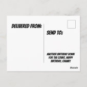 Boksende Bulldog TKO Verjaardagsafscheid Kunst Briefkaart (Achterkant)