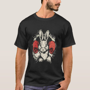 Boksende Bunny met Bokshandschoenen Kickboksen Fun T-shirt