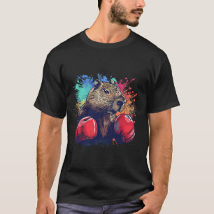 Boksende Capybyra Met Bokshandschoenen Kickboksen T-shirt