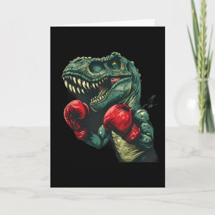 Boksende Dinosaur Bokser Dino Kickboksen T-rex Bok Kaart