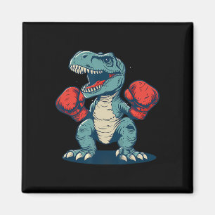Boksende Dinosaur Bokser Dino Kickboksen T-rex Bok Magneet