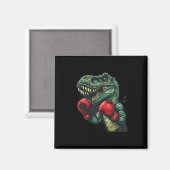 Boksende Dinosaurus Bokser Dino Kickboksen T-rex B Magneet (Voorkant / Achterkant)