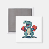 Boksende Dinosaurus Bokser Dino Kickboksen T-rex B Magneet (Voorkant / Achterkant)