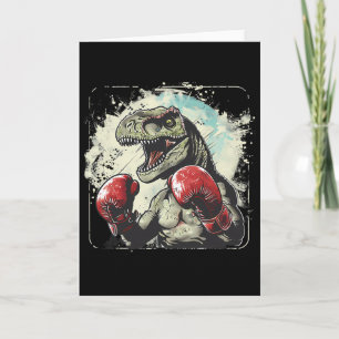 Boksende Dinosaurus Bokser T-rex Kickboksen Dino B Kaart