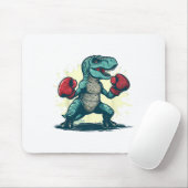 Boksende Dinosaurus Bokser T-rex Kickboksen Dino B Muismat (Met muis)