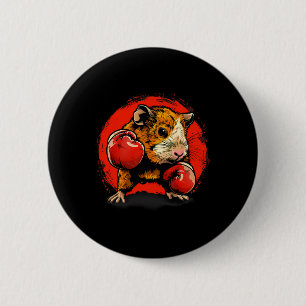 Boksende Guinese Big met Bokshandschoenen Kickboks Ronde Button 5,7 Cm