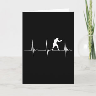 Boksende Hartslag Ekg Pols Bokser Bokshandschoenen Kaart